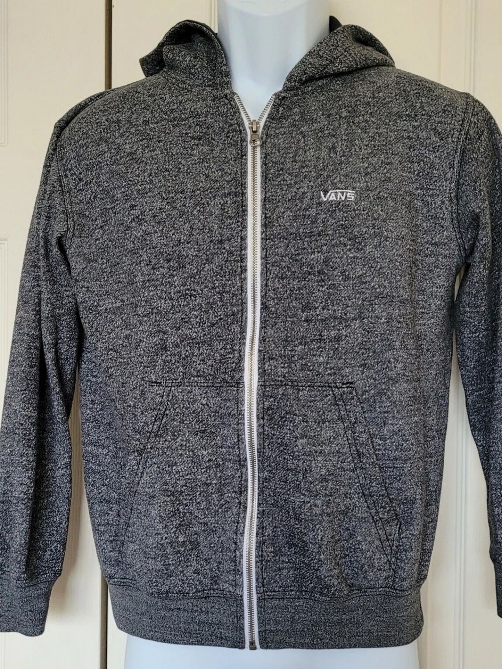 Vans Men's Charcoal Heather Zip-Up Hoodie
